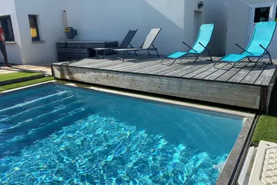 Image de Magnifique maison 8 pers piscine plage