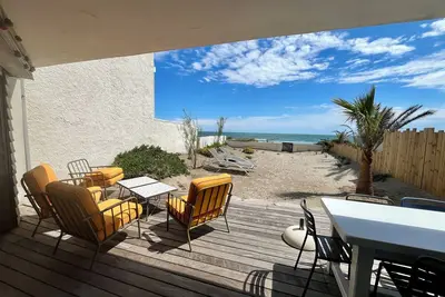 Image de Carnon Beach Sand : Terrasse et jardin sur la plage, climatisation, Wifi, 4 pers