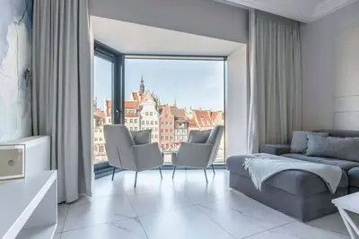 Apartment in the city center with a Marina view