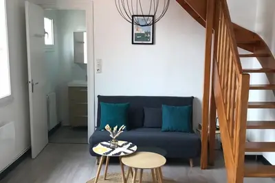 Duplex 2/3 personnes les pieds dans l'eau ( 50m de la plage)