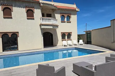 Image de Villa Tanger piscine sans-vis-Ă -vis avec vue panoramique sur mer