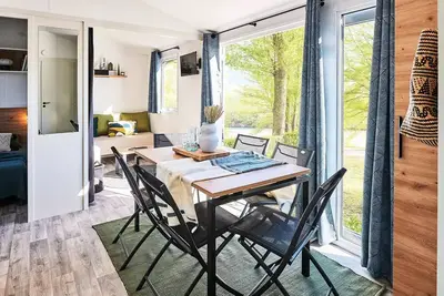 Image de Mobil-Home Premium 33m² 3 Chambres + Terrasse couverte + Tv + Lv 6 personnes