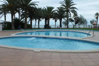 Image de Appart 4 pers avec piscine, clim, proche plage - Roses