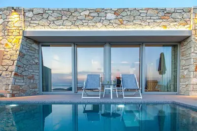 Image de Villa 'Sivota Sunset One-Bedroom 5' avec vue sur la mer, Wi-Fi et climatisation