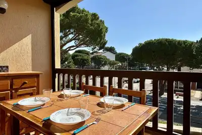 Image de Studio cabine avec piscine, parking et loggia, proche plage - Argelès-sur-Mer