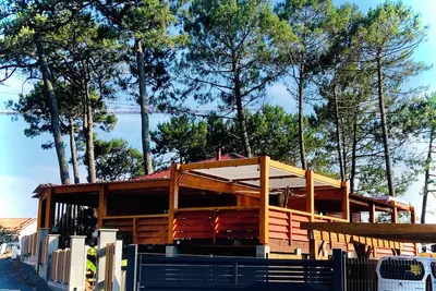 Image de Mimizan plage, chalet atypique en bois, propice à l'évasion!