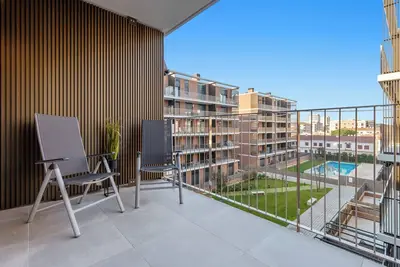 Image de Appartement 'Costa Dorada Perle' avec vue sur mer, piscine partagée et climatisation