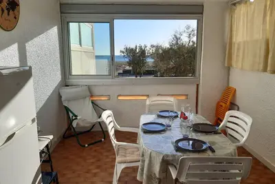 Image de Studio cabine à Port Leucate, 4 pers, animaux admis, parking, accès direct à la mer