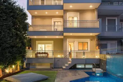 Image de Luxury Athens Villa | Villa Vesper | 5 Bedrooms | Private Pool & Jacuzzi | Sea Views | Close to Beach | Voula