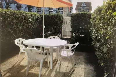 Image de App Rdc jardinet, 4pers (2 ad 2 enf), 2ch cabine, piscine, tennis