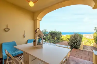Image de Maison de vacances 'Sky View' avec vue sur la mer, piscine partagée et climatisation