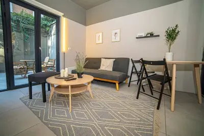 Apartment with Private Terrace Steps from Metro