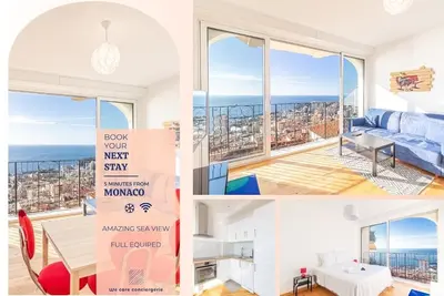 Image de T2 avec vue mer exceptionnelle – Près de Monaco