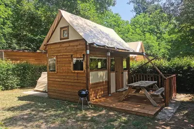 Image de Tente Lodge pour cyclistes, randonneurs 4 personnes