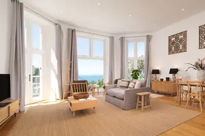Image de Lookout View, a luxury one bedroom holiday apartment with sea views on Exmoor.