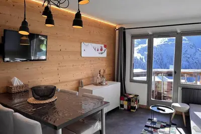 Image de À 10m des pistes de ski, 5ème étage, balcon, télévision, casier à ski, 26m², Avoriaz
