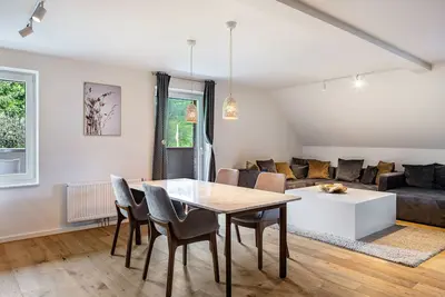 Image de Appartement \"Elgit's Bergblick\" avec vue sur la montagne, jardin partagé et Wi-Fi
