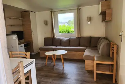 Image de Camping 4* Domaine de Kerlann. Mh 6\/8 pers. tout confort lits faits - Wifi 40M²