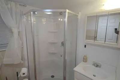 Homey one bedroom apartment with a large living room.