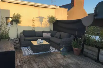 Image de Maison de vacances à 100 m à pied des plages et du port avec terrasse de toit