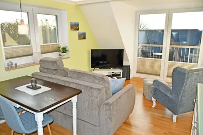 2-raum-ferienwohnung mit Meerblick und Balkon - Appartementhaus mit Meerblick und Balkon in