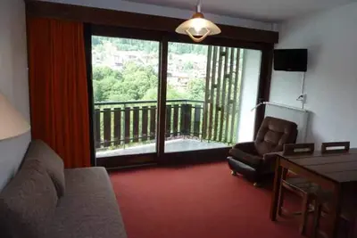 Image de Studio avec vue panoramique, WiFi et parking à Morzine