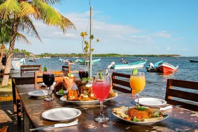 Image de Chambre fantastique face à la plage avec petit-déjeuner