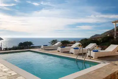 Image de Lavish Sifnos Villa | Villa Imperial | Private Pool with Panoramic Sea Views | 500m to Kamares Beach | 3 Bedrooms | Kamares