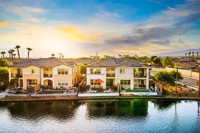 Chic Desert Lakefront Home w/ Private Heated Pool