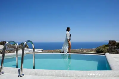 Delightful Santorini Suite | White Pearl Suite | 2 Bedrooms | Private Pool with Panoramic Sea Views | Furnished Terrace | Imerovigli