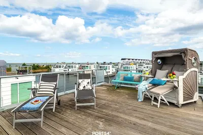 Image de Achtern Diek - Rooftop terrace with 360° panoramic views, floating house, sauna