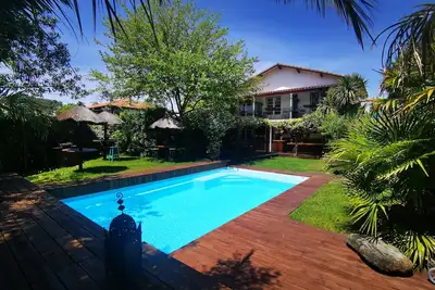 Image de \"Beach House\" in Sw France, tropical garden, pool and room for 27 people.