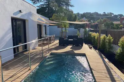 Image de Villa neuve de plain pied Ă Carqueiranne; 6 couchages; piscine