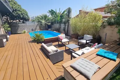 Image de Villa 8 pers jardin exotique piscine chauffée proche mer