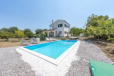 Image de Maison de campagne \"Kipos\" avec vue sur la montagne, piscine extérieure privée et climatisation