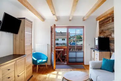 Image de Chambre 'Appartement Mit Bergblick' avec vue sur les montagnes, balcon et Wi-Fi