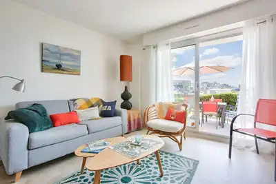 À 25m de la plage, vue mer, appartement pour 4