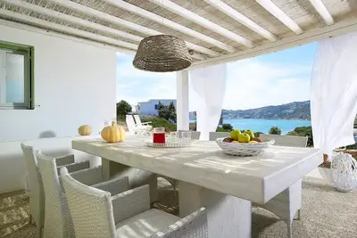 Image de Dazzling Milos Villa | Villa Morgoth | 2 Bedrooms | Breathtaking Sea Views | Spacious Furnished Terrace with Shaded Outdoor Dining Area | Private Garden | Provatas