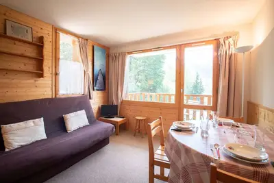 Image de 2 pièces avec balcon, 5 pers, ascenseur, parking, skis - Les Avanchers-Valmorel