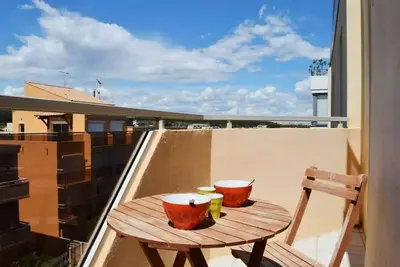 Image de Ferienwohnung 2 Zimmer Kabine 6 Betten Narbonne Beach