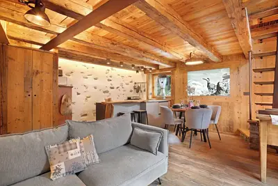 Image de Chalet \"Lo Pailler De Mamma E Pappa\" avec vue sur la montagne, terrasse privée et Wi-Fi