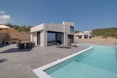 Image de Maison de campagne \"Villa Demetrios\" avec vue sur la mer, Wi-Fi et climatisation