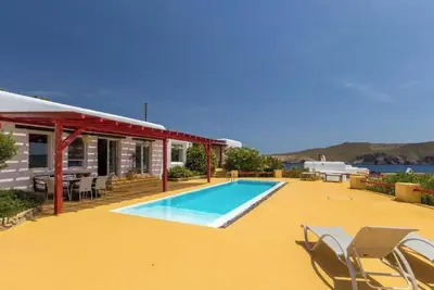 Image de Villa 'Agios Sostis Mykonos' avec vue sur la mer, Wi-Fi et climatisation