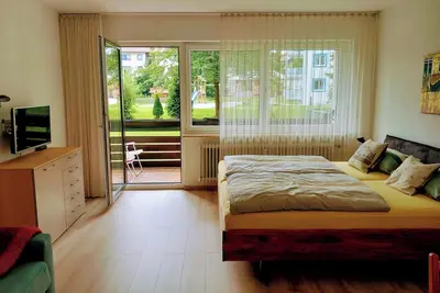 Image de Studio 'Wohnung Isarnähe' avec jardin partagé, balcon & wifi