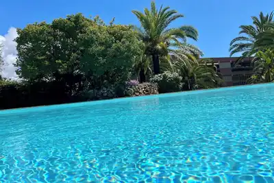 Image de Appartement de designer dans un écrin de verdure et vue sur la baie de Nice