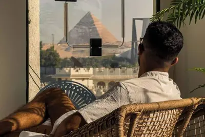 Image de \"Fancy Pyramids' view: Giza's Gem\" 4 bedrooms, Ac \n