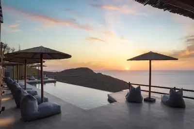 Image de Spectacular Kythnos Villa | Villa Elan | 3 Bedrooms | Spacious Terrace with Shared Infinity Pool & Panoramic Sea Views | Located on Top of Kastella Beach | Stimata