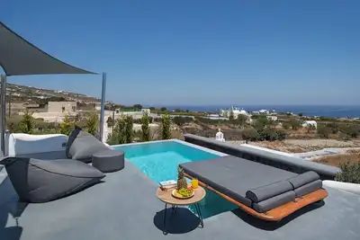 Image de Masterful Santorini Villa | Villa Zacharias | 4 Bedrooms | Outdoor Dining Area | Private Outdoor Pools | Private Hot Tubs | Fira