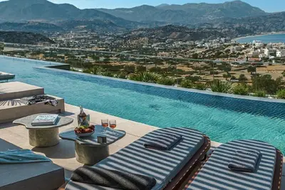 Image de Modern Karpathos Villa | Villa Nereus | 2 Bedrooms | Private Swimming Pool & Hot Tub| Breathtaking Sea Views and Chora of Karpathos | Outdoor Dining Space | Shared Sea-View Gym | Pigadia