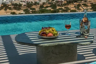 Image de Exquisite Karpathos Villa | Villa Calista | 2 Bedrooms | Breathtaking Aegean Sea Views | Private Swimming Pool & Hot Tub | Outdoor Dining Space | Shared Sea-View Gym | Pigadia